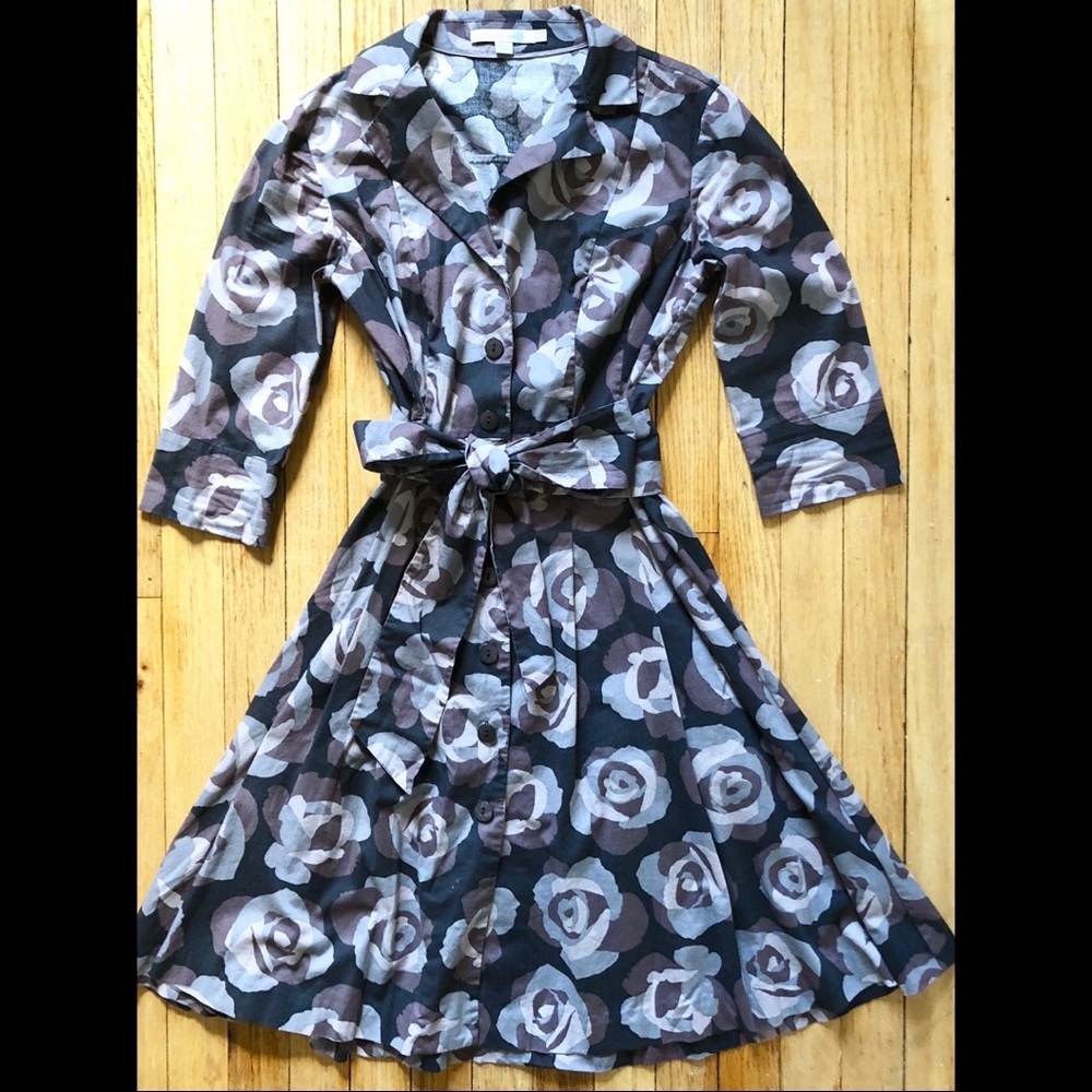 Boden Riviera Floral Shirt Dress, US size 4P